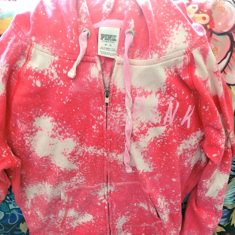 Victoria  Secret pink light hoodie tie dyed